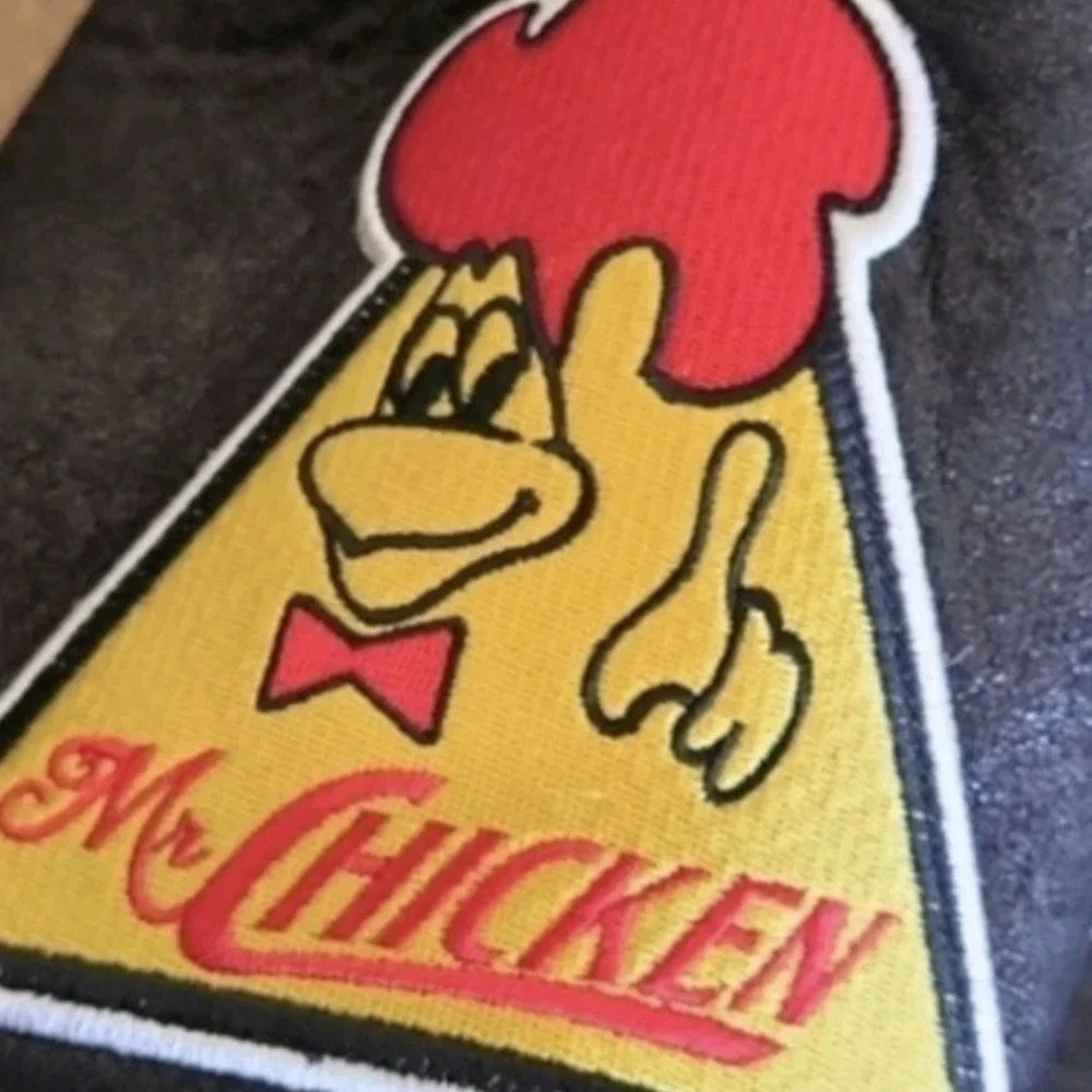 Rare Faux Leather Faux Shearling Collar & Lining Moto Punk Retro Biker Jacket, S - Picture 10 of 13